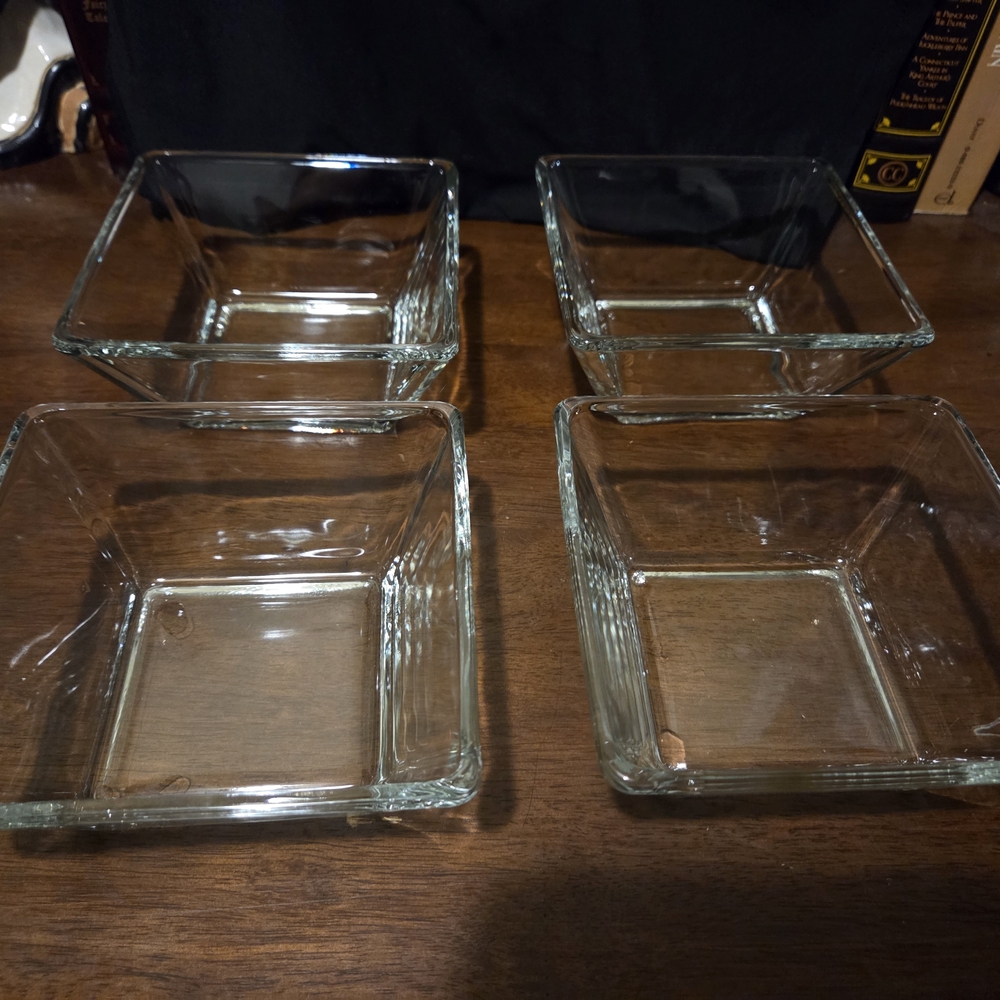 Libbey Clear Glass Square Bowl Set - Picture 7 of 7
